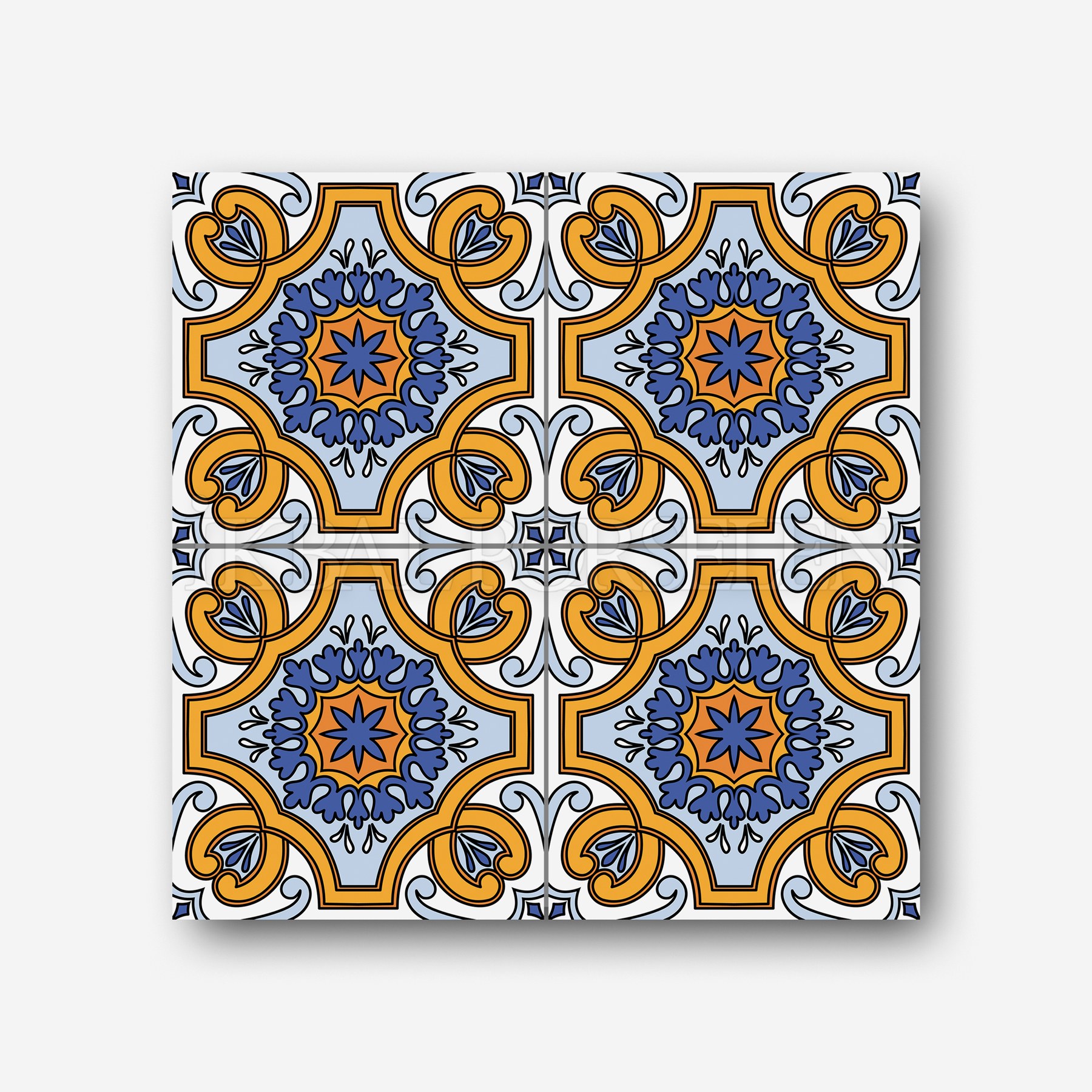 Meksika Desenleri - 20x20 cm Porselen Karo imk14