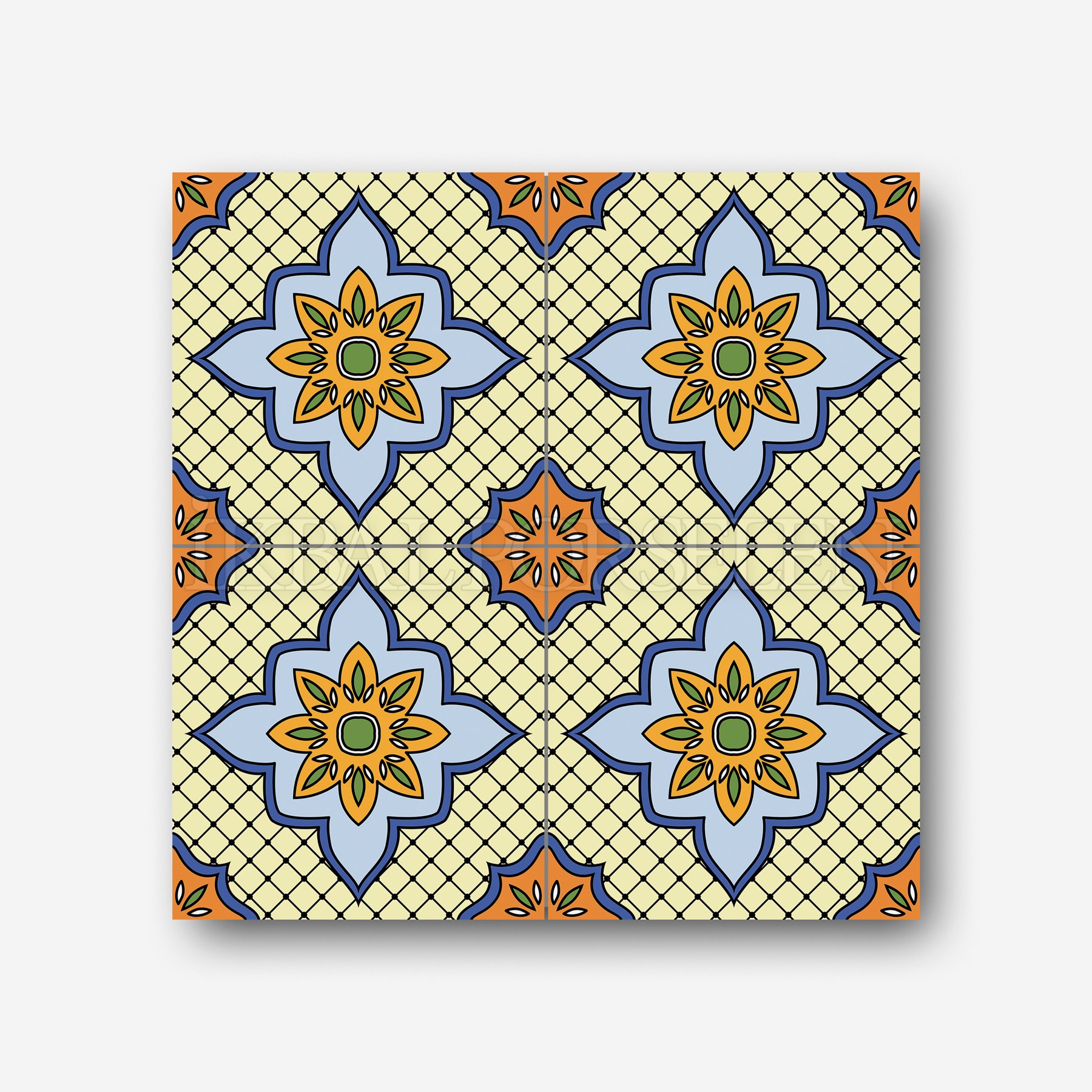 Meksika Desenleri - 20x20 cm Porselen Karo imk29