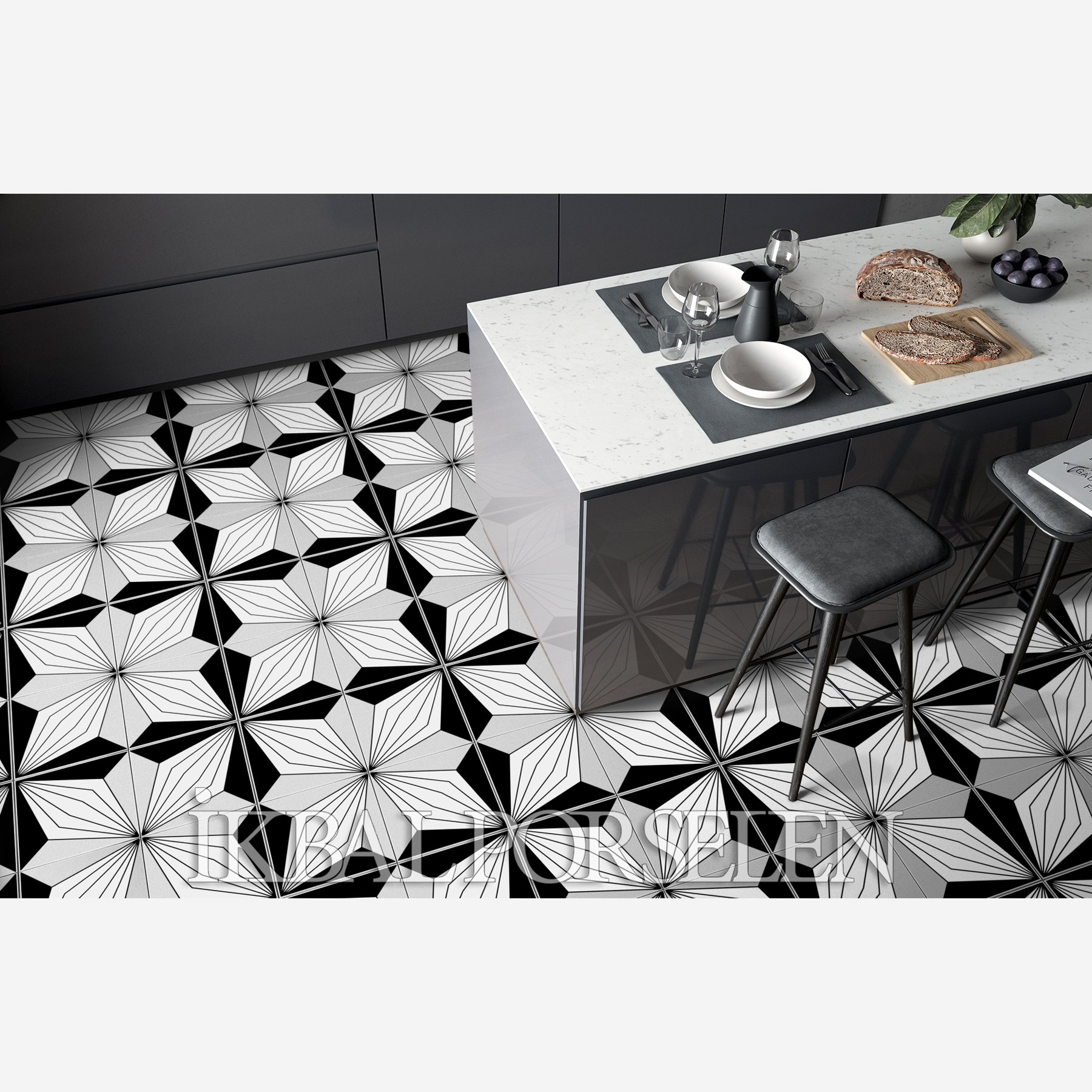 Modern Desenler - 20x20 Porselen Karo iyk113 - Görsel 3