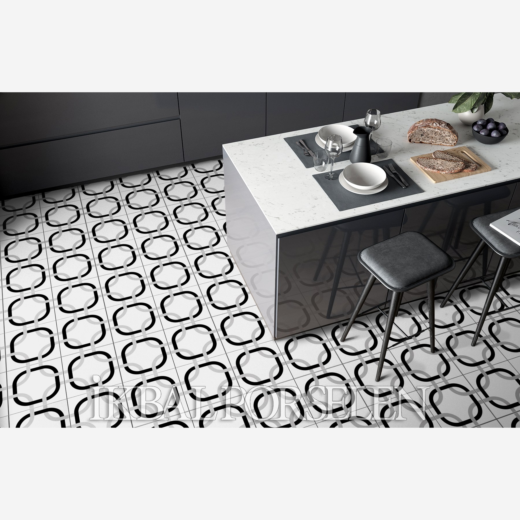 Modern Desenler - 20x20 Porselen Karo iyk135 - Görsel 3