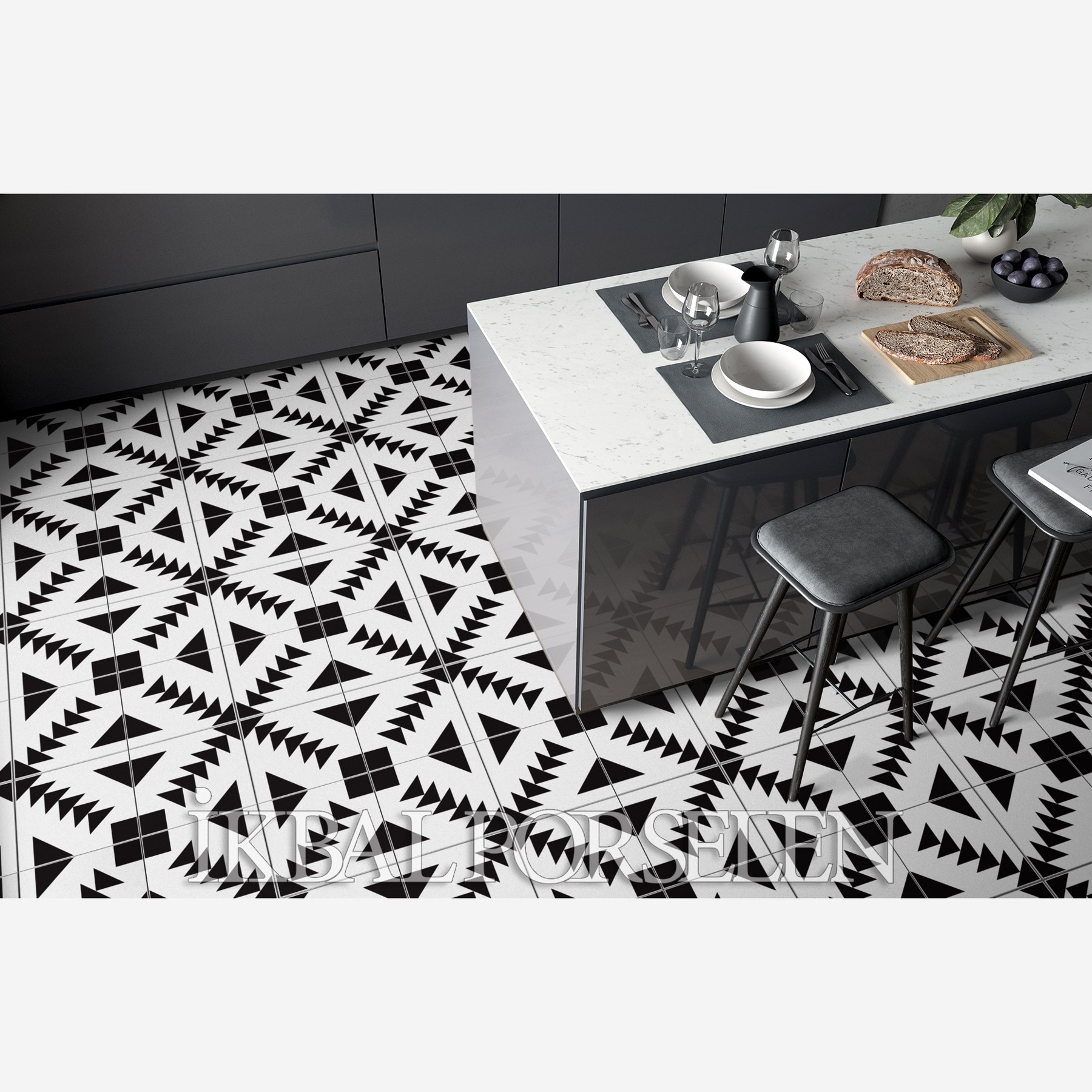 Modern Desenler - 20x20 Porselen Karo iyk141 - Görsel 2