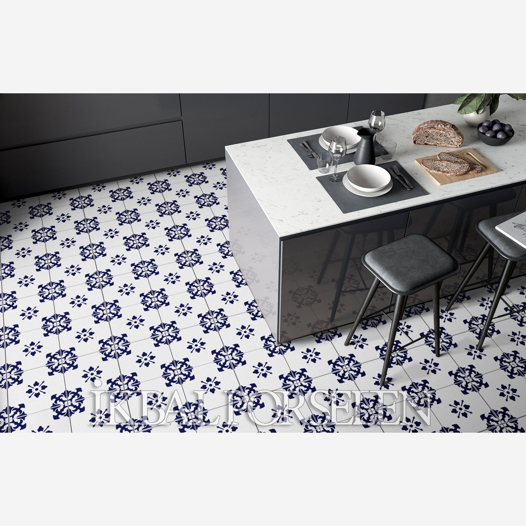 Modern Desenler - 20x20 Porselen Karo iyk148 - Görsel 3