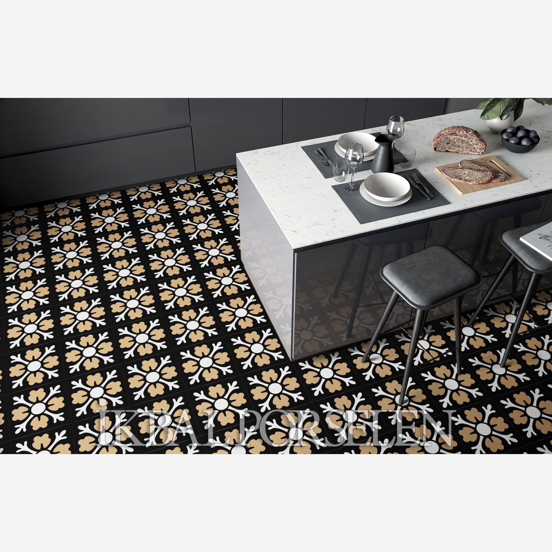 Modern Desenler - 20x20 Porselen Karo iyk157 - Görsel 2