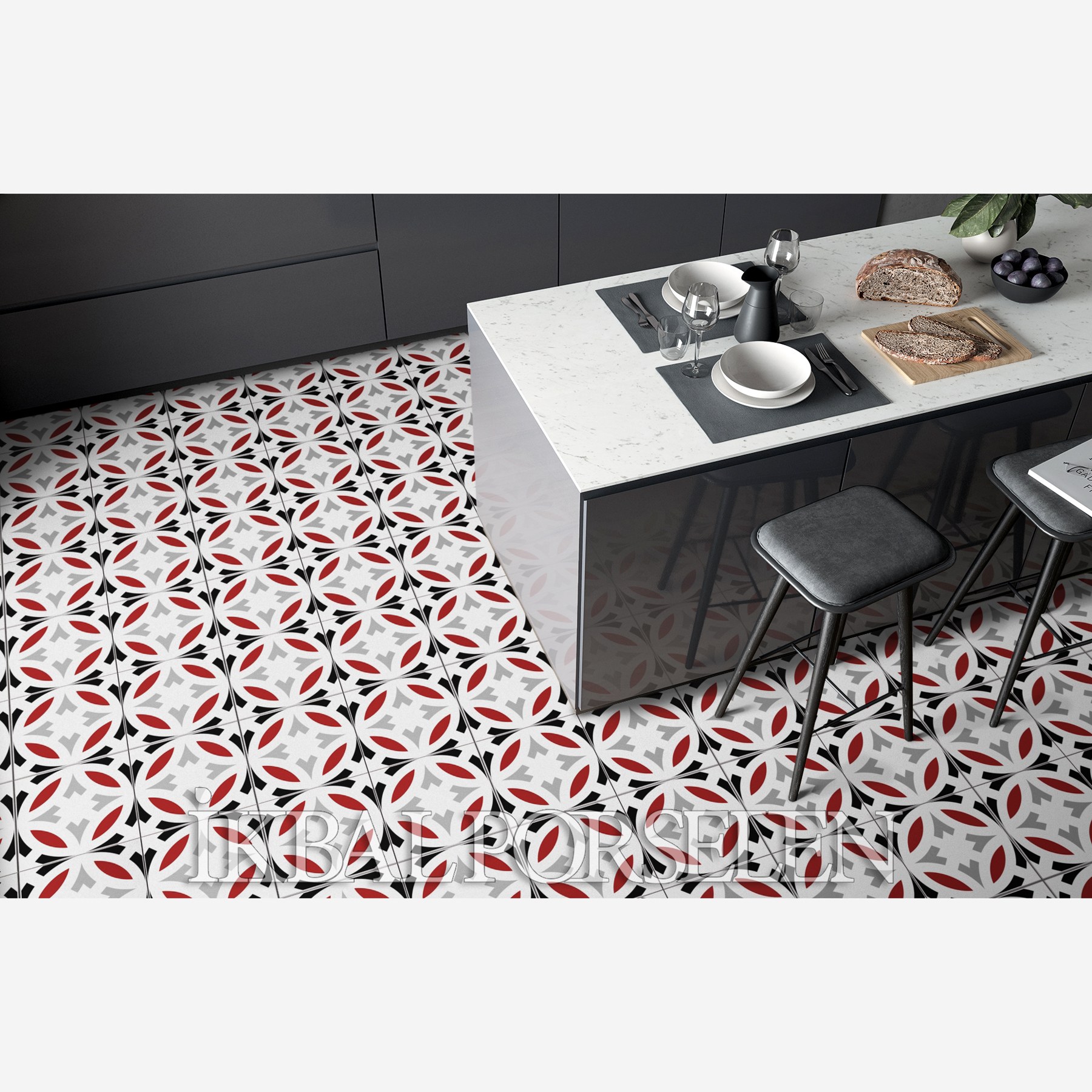 Modern Desenler - 20x20 Porselen Karo iyk34 - Görsel 2