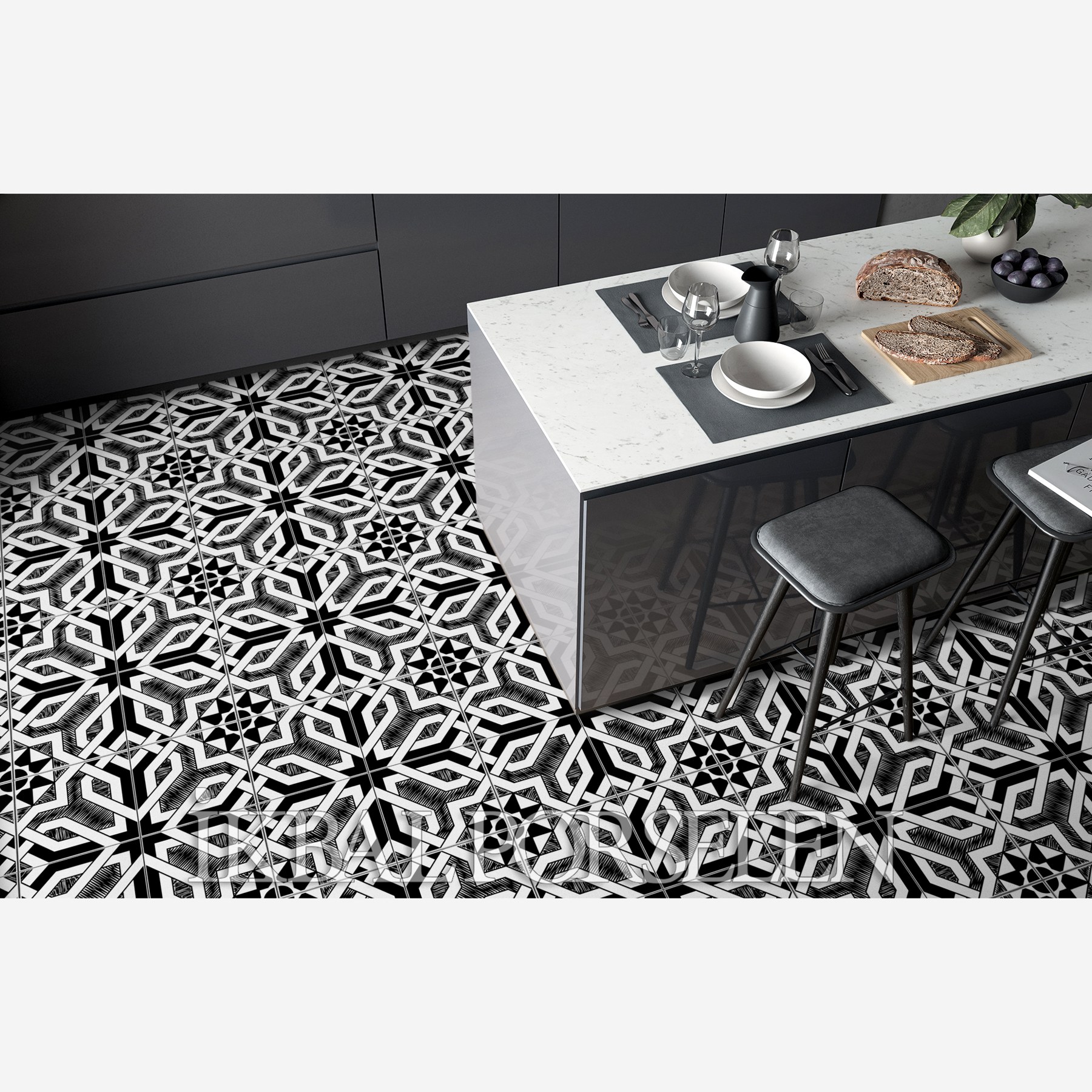 Modern Desenler - 20x20 Porselen Karo iyk90 - Görsel 3