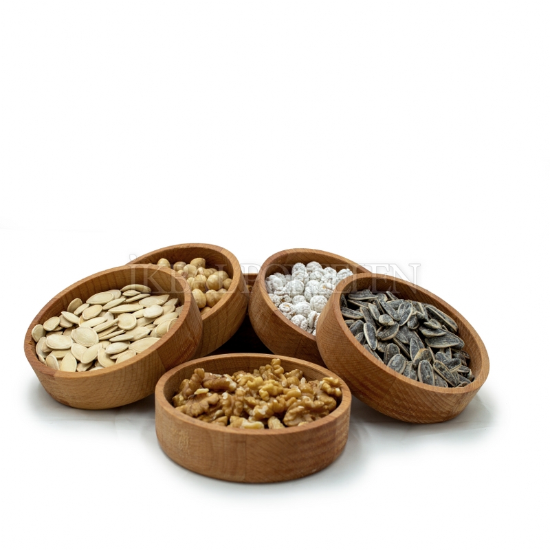 Ahşap Çerezlikler - 1 set (6 parça) Ahşap Sunumluk - Daisy - Görsel 3